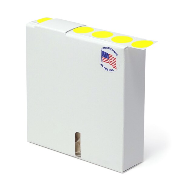 3/4" Color Coding Dots Yellow - Roll Form